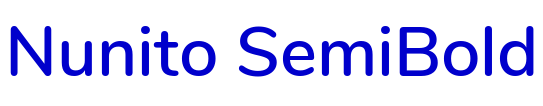 Nunito SemiBold 字体